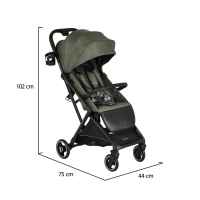 Бебешка лятна количкa Cangaroo Airwalk cabin size, Deep green-CeOZ5.jpeg