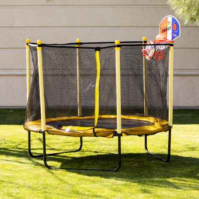 Голям батут Chipolino Sporty 140 см, с баскетболен кош