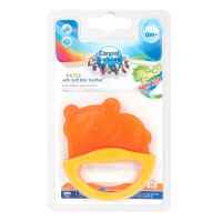 Силиконова дрънкалка с мека чесалка 0м+ Canpol, оранжево мече-CkWGo.jpg