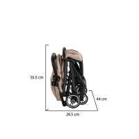 Бебешка лятна количкa Cangaroo Airwalk cabin size, Crepe-beige-CuvSf.jpeg