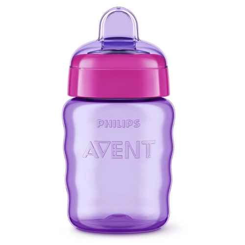 Чаша за лесен преход AVENT 9м+ с мек накрайник 260 мл, розова