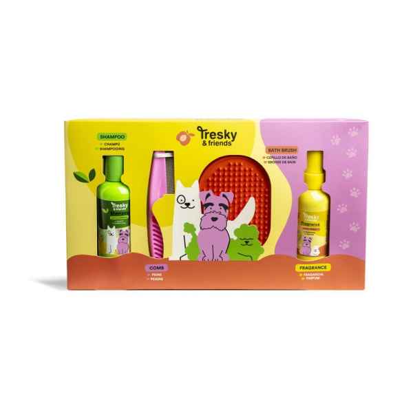 Подаръчен комплект за домашен любимец Martinelia, Tresky & Friends, С гребен и четка, 4 части-D0d3R.jpeg