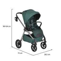 Комбинирана бебешка количка 3в1 Cangaroo Unique, Pine-Green-DBDTR.jpeg