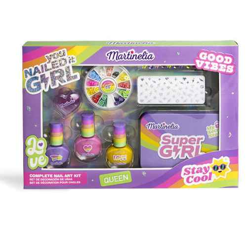 Комплект за маникюр в метална кутия Martinelia, Супер момиче