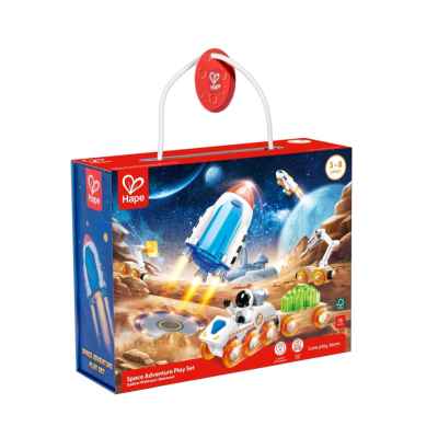 Комплект за игра Hape, Космическо приключение, 15 части