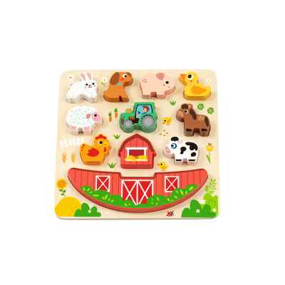 Дървен пъзел и игра за баланс Moni Farm