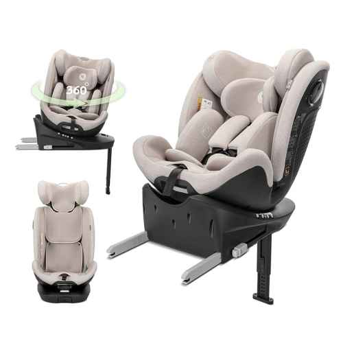 Столче за кола Lorelli Perseus i-Size ISOFIX Support Leg 360, Beige