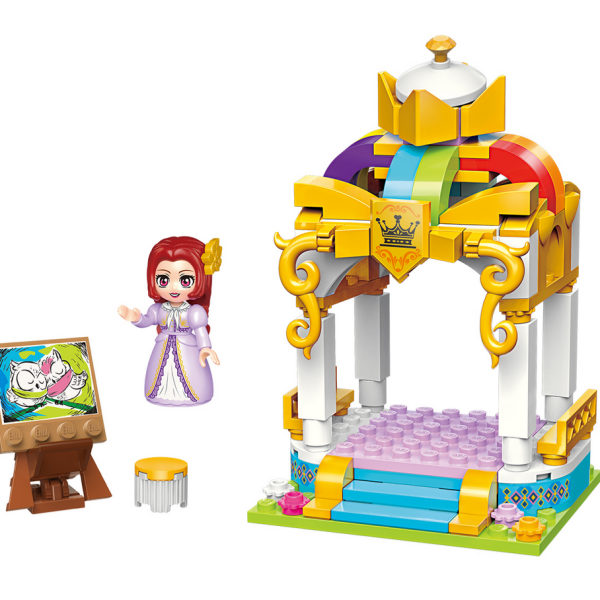 Конструктор Qman, Цветен павилион, 113 части-E6iN5.png