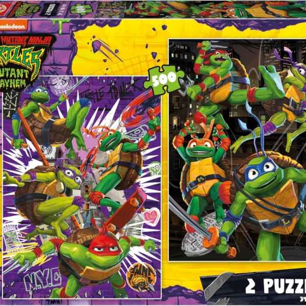 Пъзел Educa, Костенурките Нинджа, Пъзел 2×500 части-EBMnJ.jpeg