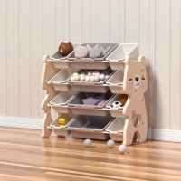 Детски органайзер Feelkids, Розово мече за играчки на 4 нива и 12 подвижни кутии-ERdj5.jpeg