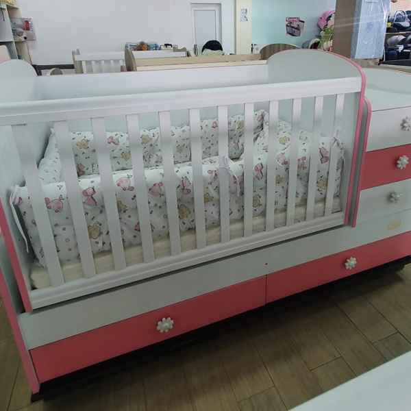 Трансформиращо се легло Arbor BABY & JUNIOR, Бяло с розово-ETbq4.jpeg