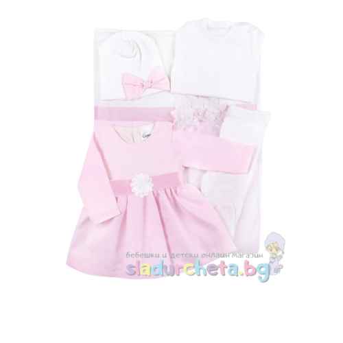 Комплект за изписване Комес, Цветя в розово