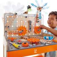 Игрален комплект Hape, Дървена работна маса, Млад изобретател, 79 части-EpgMp.jpeg