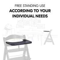 Дървена табла за хранене за столчета Hauck Alpha+ и Beta+, Dark Grey-ErzvW.jpeg