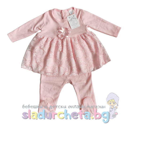 Комплект от 2 части Светли - рокля и ританка, розов-F04s5.png