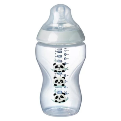 Шише за хранене Tommee Tippee Easi-Vent 3м+, 340 мл, Панда