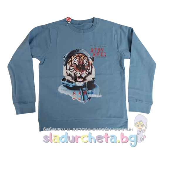 Детска блуза Sevtex, цвят петрол-F65ZC.jpeg