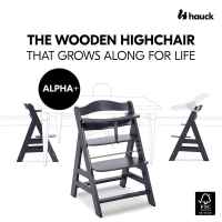 Дървено столче за хранене Hauck Alpha+, Dark Grey-F698i.jpeg