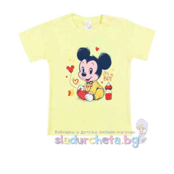 Бебешка тениска Светли, жълта-F8EiW.jpeg