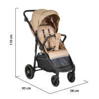 Лятна бебешка количка Moni Buggy, бежова-F942v.jpeg