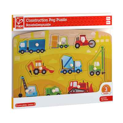 Дървен пъзел Hape, Строителни машини