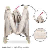 Бебешка кошара 2 нива Lorelli Carina, BEIGE STARS-FPLZI.jpeg