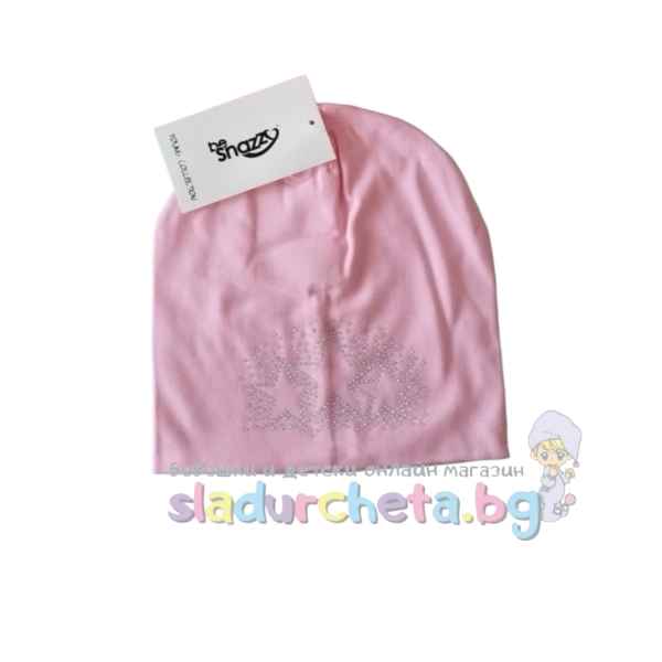 Детска шапка Be Snazzy, Розова на звезди-FQeQ7.jpeg