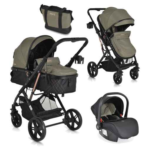 Комбинирана бебешка количка 4в1 Moni Rafaello, зелен