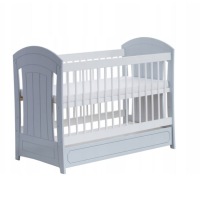 Бебешка кошара с чекмедже Baby Gucio, 60/120 см бяла-FceYW.png