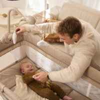 Бебешка сгъваема кошара KinderKraft LEODY UP, с аксесоари, Grey-Fe2qa.jpeg