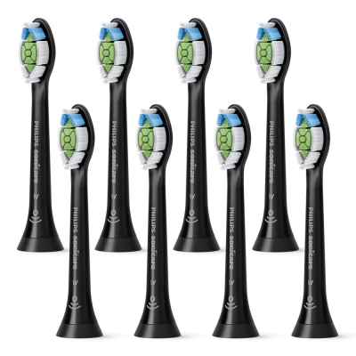 Глава за четка Philips Sonicare Optimal White W2, 8бр черни
