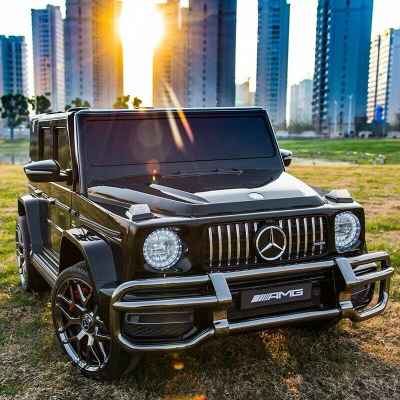 Акумулаторен джип JJ Mercedes G63 AMG 4x4, двуместен черен металик