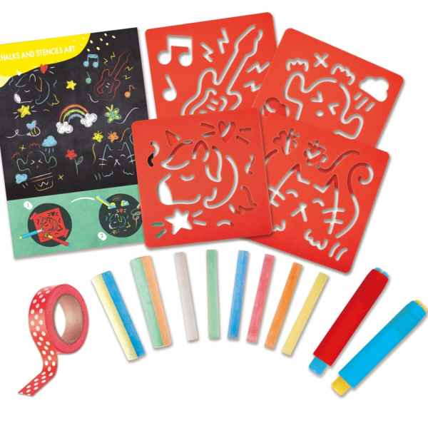 Творчески комплект Hape, Забавно рисуване с тебешири и шаблони, 21 части-Fxp0o.jpeg