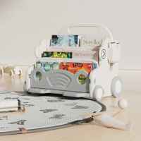 Детски подвижен органайзер с дъска за рисуване Feelkids, Сива кола-G3mOb.jpeg