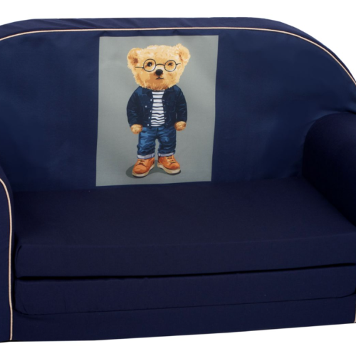 Детски двоен диван Delta Trade, Мечо син