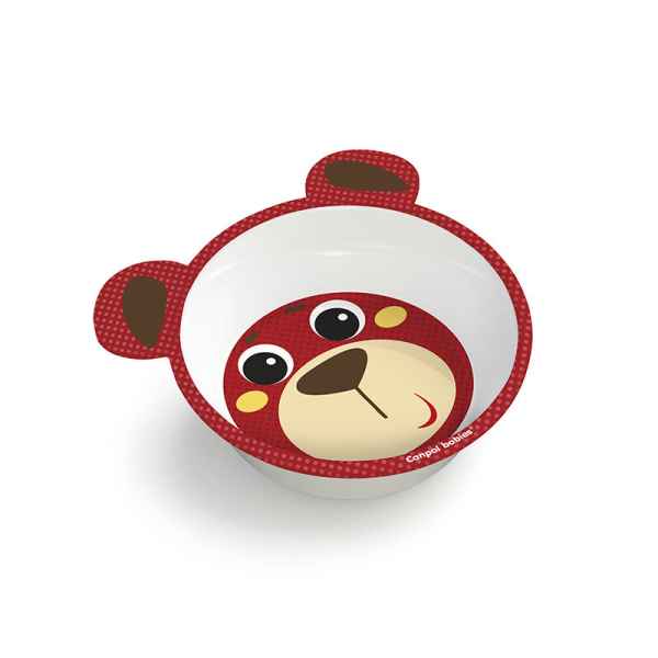 Меламинова купа с ушички Canpol Transparent 4м+ 490мл, червена-GPBro.jpg