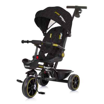 Триколка със сенник Chipolino Max Sport, черна