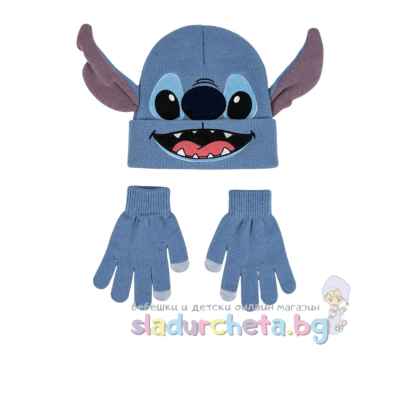 Детска шапка и ръкавици Criss, сини