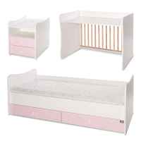 Бебешко легло Lorelli COMBO 172/72, БЯЛО/ORCHID PINK-GljDr.jpeg