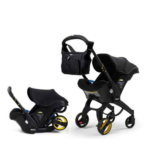 Кошничка за носене на бебе с шаси Doona Лимитирана колекция, Midnight Black