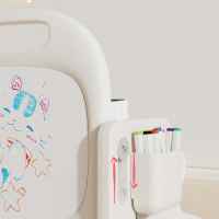 Детски подвижен органайзер с дъска за рисуване Feelkids, Кафява кола-Gu23g.jpeg