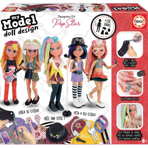 Творчески комплект Educa, My Model, Куклен дизайн, Поп звезда-H0Rq9.jpeg