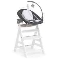 Шезлонг за столче за хранене 2в1 Hauck Alpha+ Bouncer, Deluxe melange grey-H3djB.jpeg