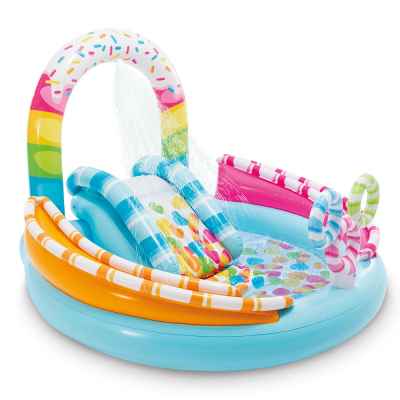 Надуваем център за игра с пързалка Intex, Candy zone