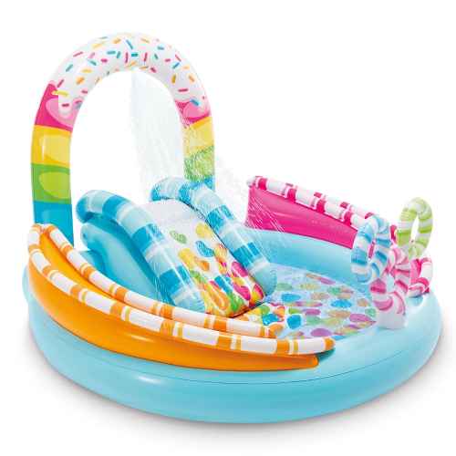 Надуваем център за игра с пързалка Intex, Candy zone