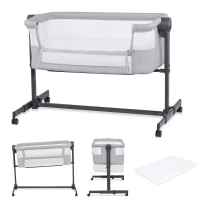 Бебешка кошара KinderKraft Nestee up 2, Grey-HGZIM.jpeg