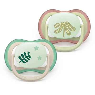2 бр. залъгалки Philips Avent Ultra Air Night 6-18м пастелни, неутрални