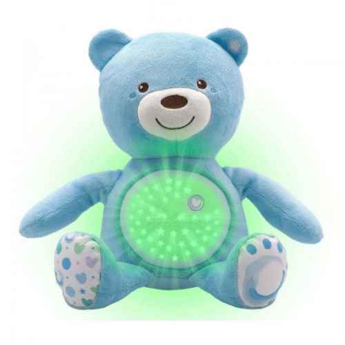 Плюшена играчка - прожектор Chicco Baby Bear, син