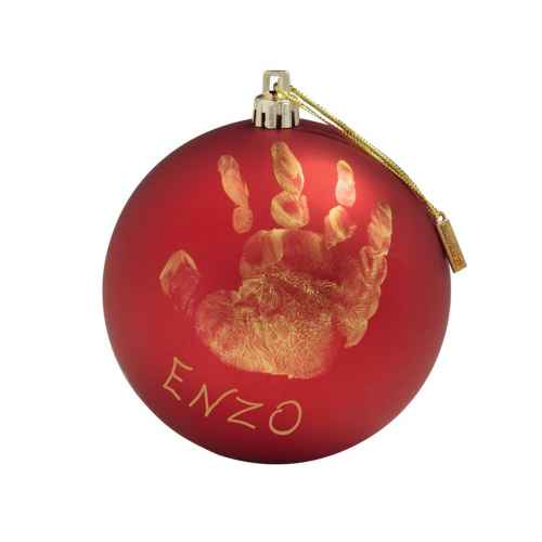 Отпечатък Baby Art Christmas Ball, червена (red mat + gold)