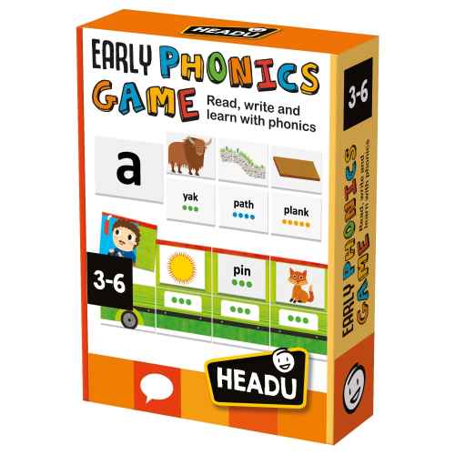 Образователен комплект Headu, Montessori, Начална фонетична игра, 47 части